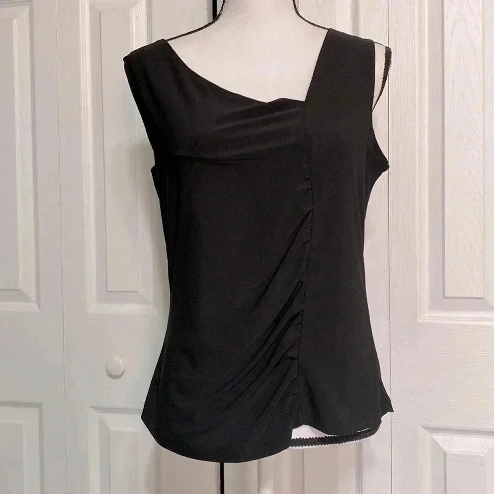 Fashque black tank shirt top